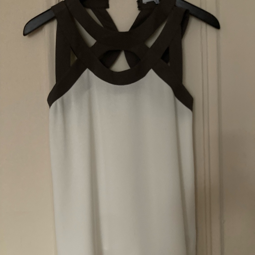 Naked Zebra Dark Grey / Ivory Tank top - Size S